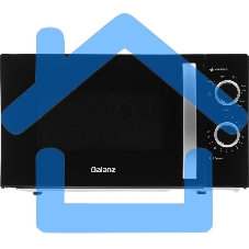 Микроволновая печь Galanz MOG-2009MB черный, 20 л, 700 Вт, переключатели - поворотный механизм