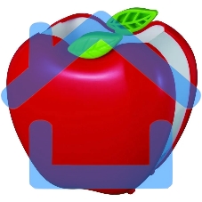 Подставка Deli E9139 Яблоко для письменных принадлежностей, ассорти, пластик