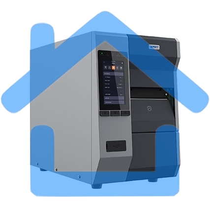 Принтер этикеток термотрансферный iDPRT iK4 Industrial 600 dpi, 152 мм/сек, USB, BlueTooth, Ethernet, RS232, USB Host, серый