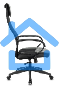 Кресло руководителя Бюрократ CH-608/BLACK TW-01 TW-11 черный, спинка сетка, искусст.кожа/ткань