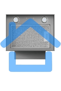 Вытяжка пристенная островная Maunfeld Bath 401 нержавеющая сталь, 40 см, 1150 куб. м/ч, 52 дБ