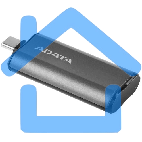 Твердотельный диск A-DATA External SC750 серый SC750-2000G-CCBK 2Tb USB 3.2 Gen 2 Type-C, R/W -1050/1000 MB/s