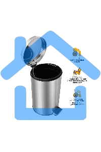 Урна с механизмом поднятия крышки 