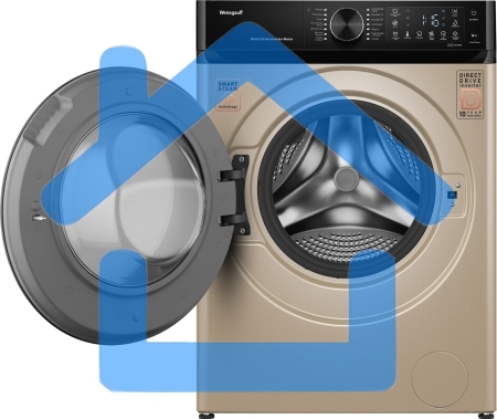 Стиральная машина Weissgauff WM 59411 Direct Drive Inverter Steam Champagne золотистая, загрузка фронтальная 11кг, 1400 об/мин., класс: A+++