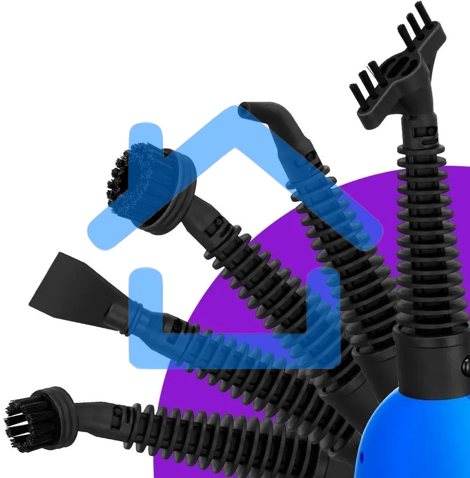 Швабра паровая Kitfort КТ-3927 синий/черный