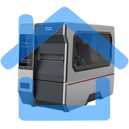 Принтер этикеток термотрансферный iDPRT iK4 Industrial 600 dpi, 152 мм/сек, USB, BlueTooth, Ethernet, RS232, USB Host, серый