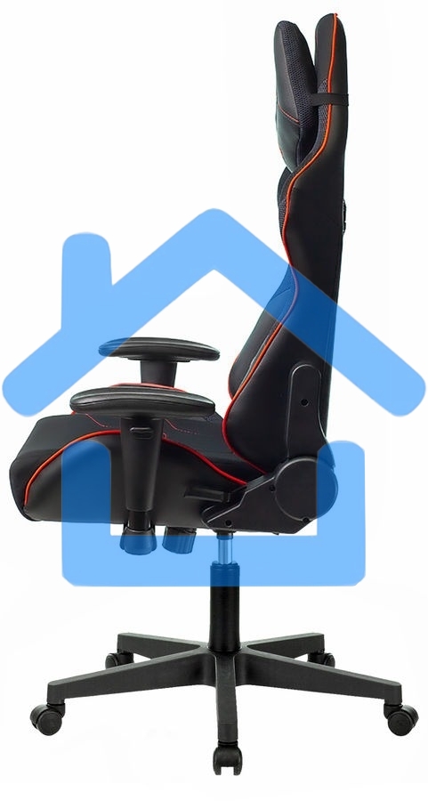 Кресло игровое A4Tech Bloody GC-400, черный/красный, крестовина пластик