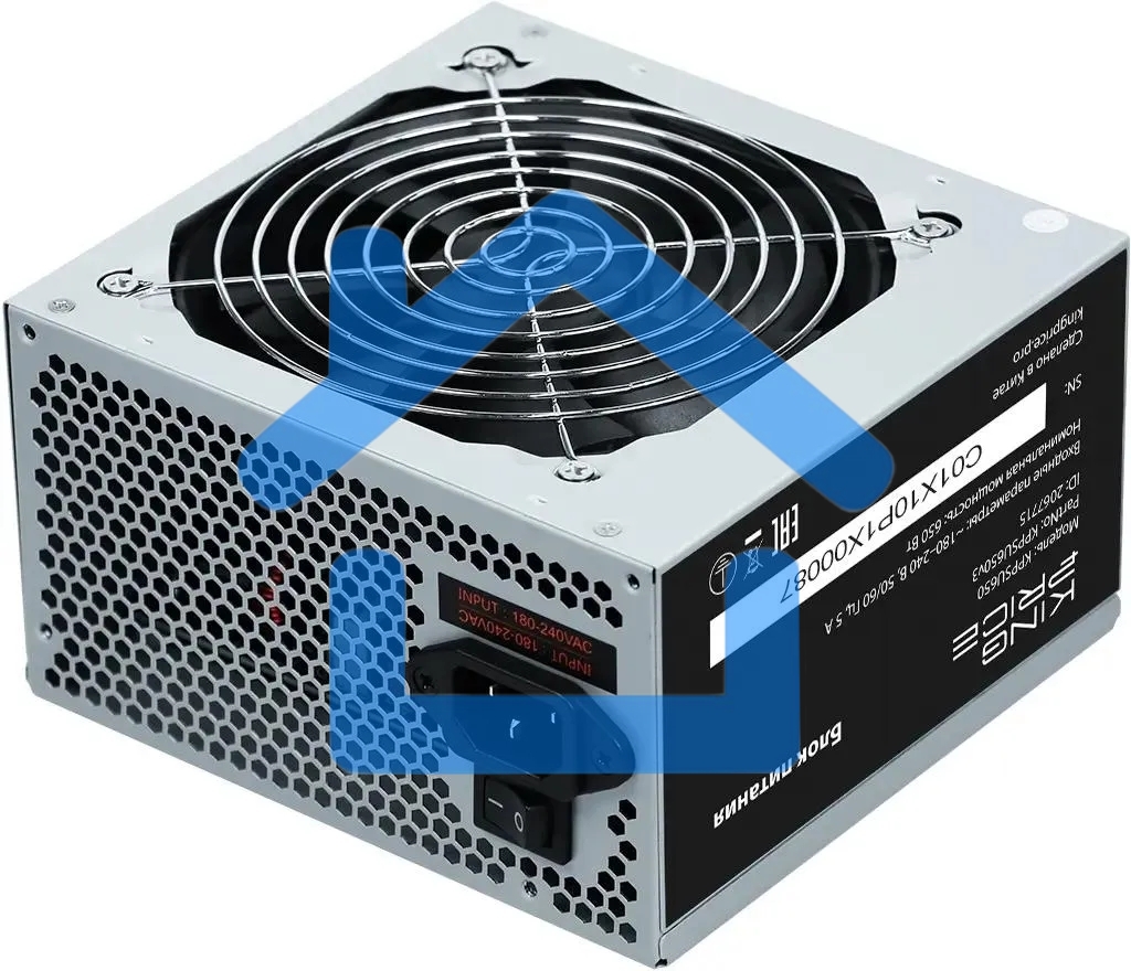Блок питания KingPrice ATX 650W KPPSU650 (20+4pin) 120мм fan 4xSATA
