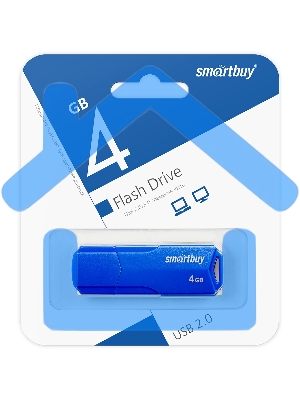 Флешка USB R/W Smartbuy 4 Gb,CLUE Blue (SB4 GbCLU-BU)