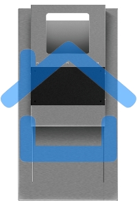 Вытяжка пристенная островная Maunfeld Bath 401 нержавеющая сталь, 40 см, 1150 куб. м/ч, 52 дБ