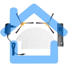 Пылесос-робот Vitek VT-1803 белый, Li-Ion, уборка влажная, пылесборник контейнер 0.2 л