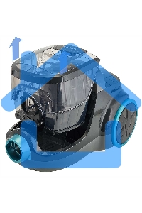 Пылесос DELTA LUX DL-0836 черный с бирюзовым