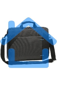 Сумка для ноутбука Сумка Continent CC-205Gb,(нейлон, серый, с голубой отстрочкой, 15,6'')