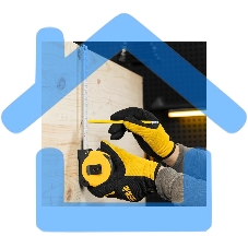 Рулетка 8м х 25мм, двухкомп. корпус, магнитный обрезиненный зацеп Denzel