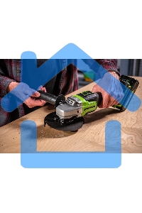 Угловая шлифовальная машина Greenworks 24В, аккумуляторная Greenworks (В комплекте с АКБ 2А·ч. и ЗУ) 3200207UA