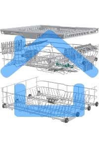 Встраиваемая посудомоечная машина Gorenje GS643D90X, серебристая с черным, 59.9 см, 16 компл., 46 дБ, класс A+++