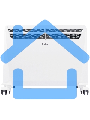 Комплект Ballu Transformer с блоком управления и шасси BEC/EVU-1500-4I белый, 1500 Вт, 20 м2, дисплей, термостат, WiFi