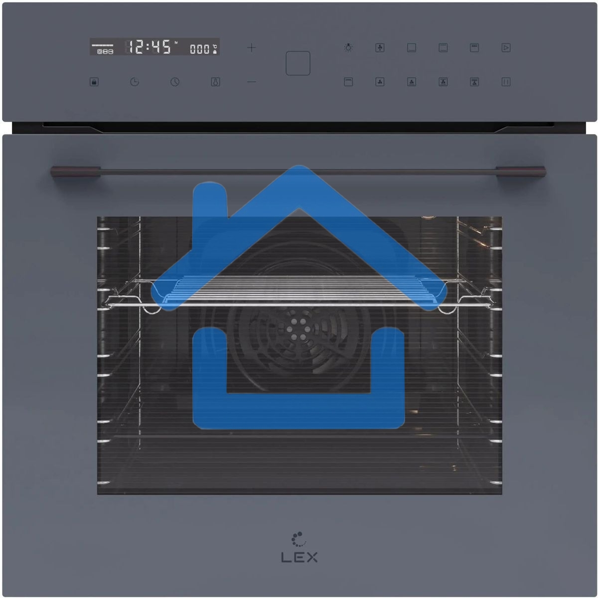 Электрический духовой шкаф LEX EDS 101 GR, встраиваемый, серый