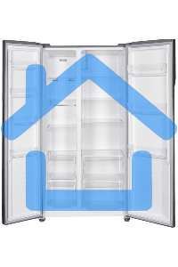 Холодильник Kraft KF-MS4801DI графит двухкамерный, 316/164 л, морозилка сбоку, No Frost, Side-by-Side