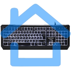 Клавиатура Qumo office BASE K59, проводная, 104 клавиши, подсветка белого цвета, плетеный кабель, golden USB