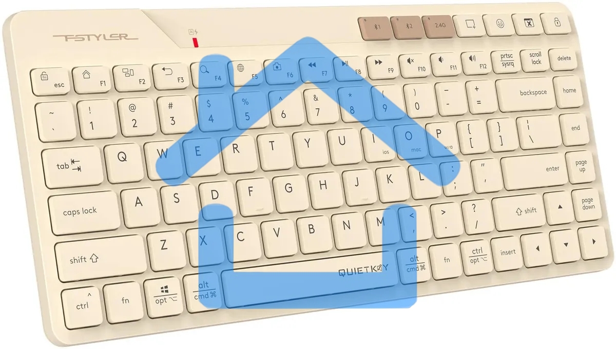 Клавиатура A4Tech Fstyler FBK26C AS беспроводная, USB, Bluetooth/Радиоканал, бежевый