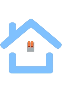 Универсальная клемма Rexant СМК 222-612/221-612, 2-проводная серая 0,5-4/6 мм² (50 шт/уп)