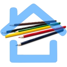 Карандаши цветные Silwerhof Веселые друзья 2.65мм, шестигранный профиль, дерево, ассорти, 6 цветов, коробка с европодвесом