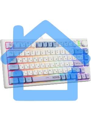 Игровая клавиатура проводная Defender Novis GK-318 RU,бел/гол,80кн+FN,радуж,1.5м