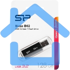 Флешка USB Silicon Power R/W 128 Gb Blaze B02 SP128 GbUF3B02V1K USB3.1 черный