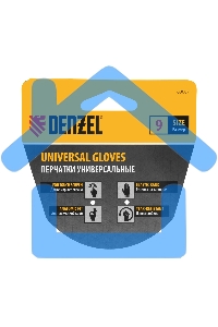 Перчатки универсальные Denzel 68087 искусственный мех, работа с сенсорным экраном, размер 9