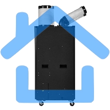 Кондиционер мобильный промышленный Ballu BGK9 с комплектом воздухоотводов 22000 BTU, 70 м², 55 дБ, охлаждение, черный