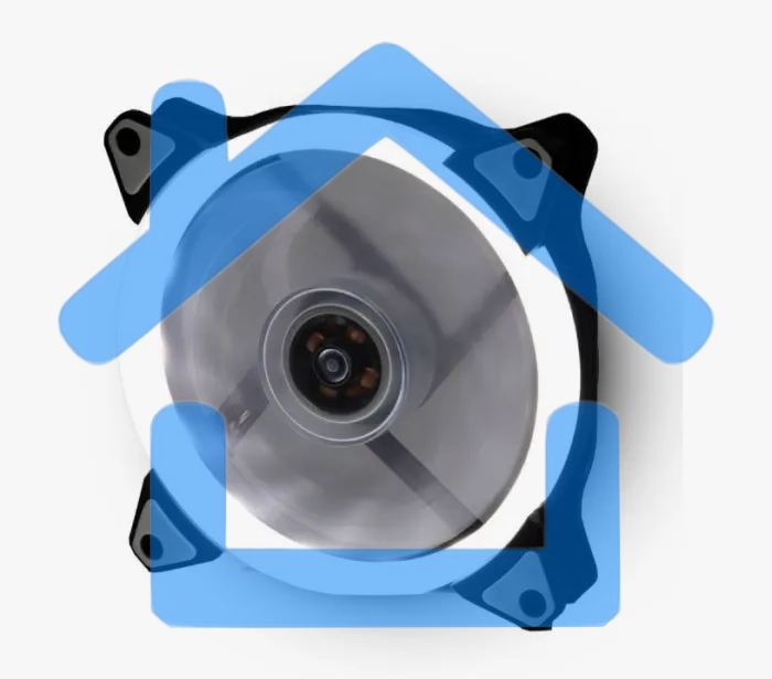 Вентилятор для корпуса Gembird D12025S12L-W черный, 120 мм, 1200 об/мин, 20.5 дБ, 3 pin