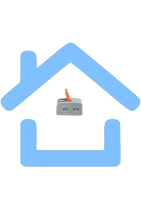 Универсальная клемма Rexant СМК 222-612/221-612, 2-проводная серая 0,5-4/6 мм² (50 шт/уп)