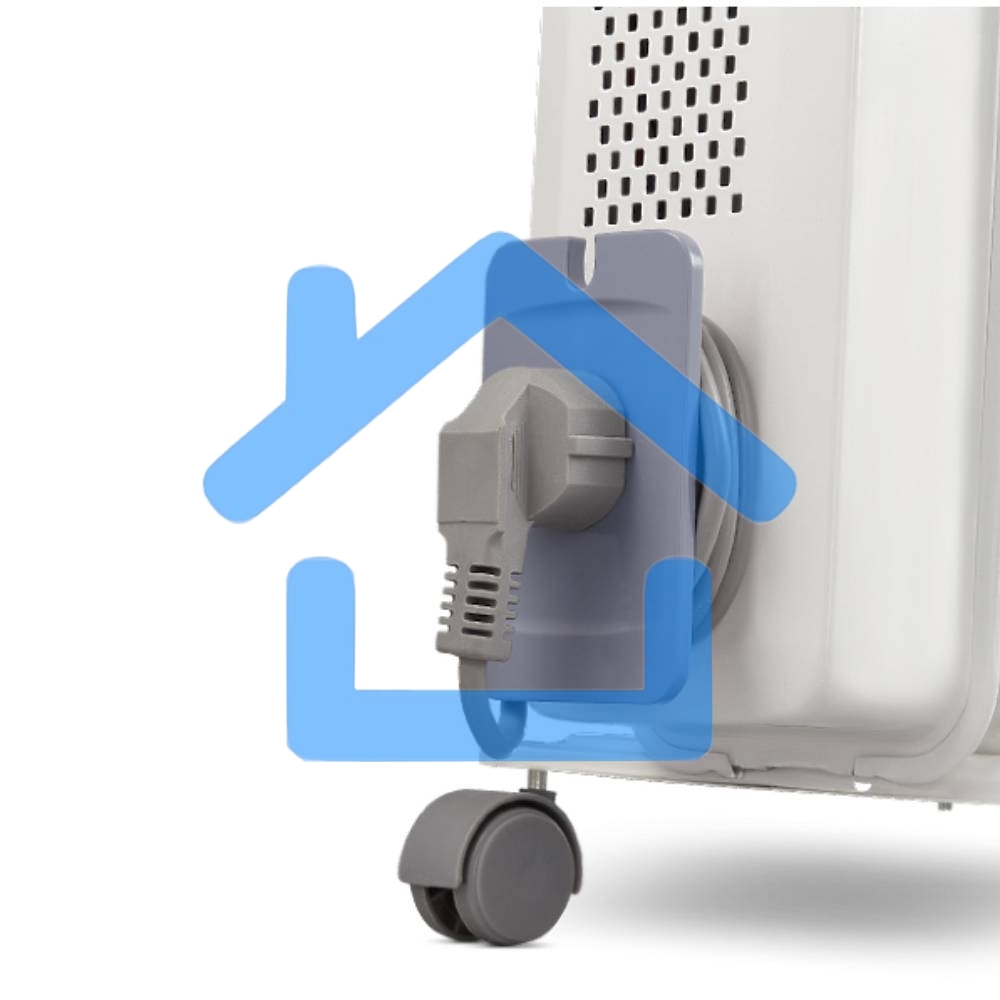 Обогреватель масляный Ballu CUBE BOH/CB-11W (11 секций), белый, 2200 Вт, 27 м2, механический термостат