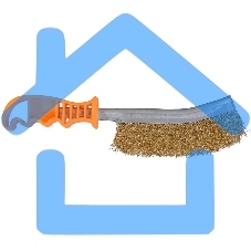 Щетка из латунированной стали с пластиковой ручкой 240мм Вихрь