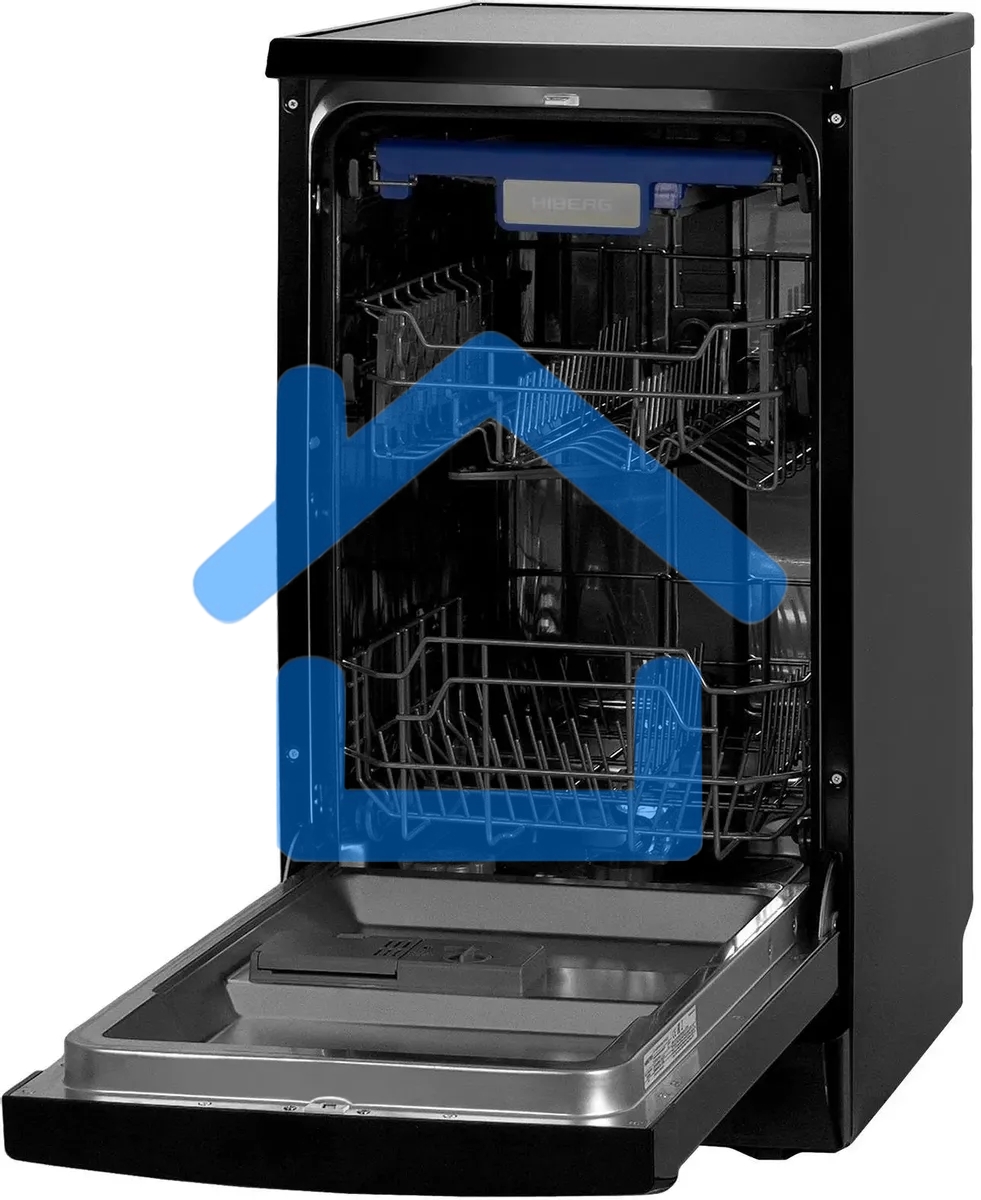 Посудомоечная машина HIBERG F48 1030 B, черный, 44.8 см, 10 компл., 49 дБ, класс A++