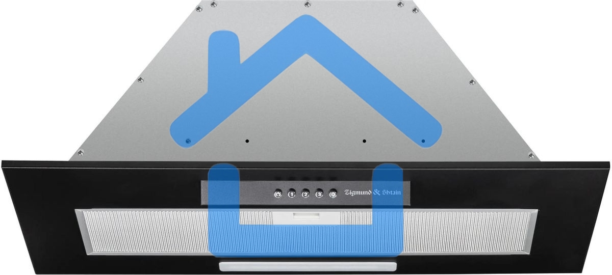 Вытяжка встраиваемая Zigmund & Shtain K 012.7 B черный, 70 см, 1010 куб. м/ч, 72 дБ
