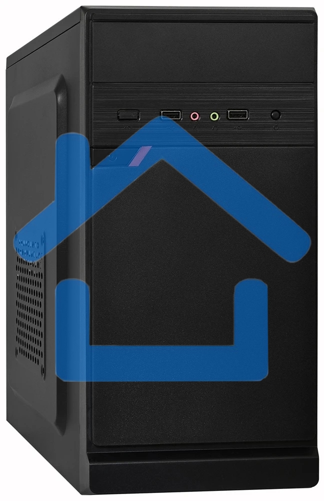 Компьютерный корпус Minitower ExeGate BAA-106-UNS500 (mATX, БП UNS500 с вент. 12см, 2*USB, аудио, черный)