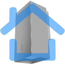 Вытяжка пристенная островная Maunfeld Bath 401 нержавеющая сталь, 40 см, 1150 куб. м/ч, 52 дБ