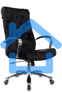 Кресло руководителя Бюрократ T-9928SL Fabric черный Italia Black, крестов. металл хром