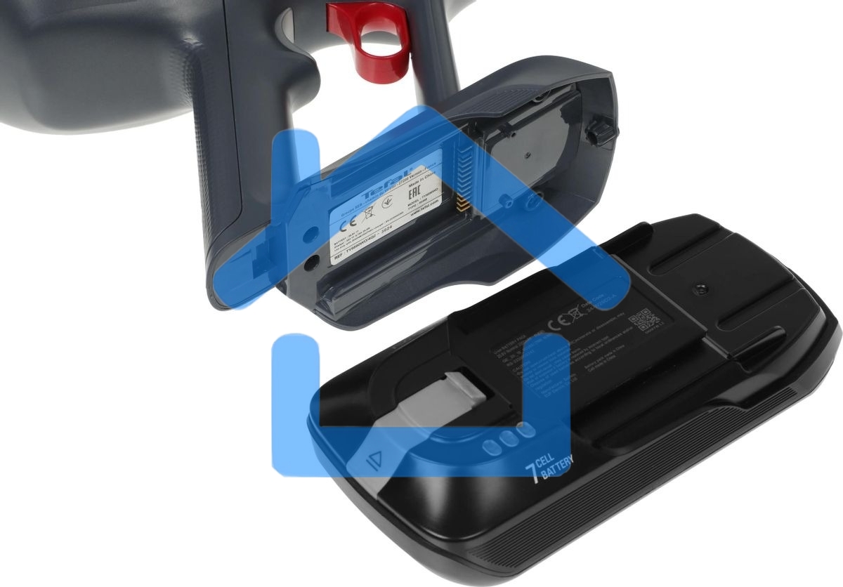 Вертикальный пылесос Tefal X-Force Flex 11.60 Aqua TY9890WO, синий/серый