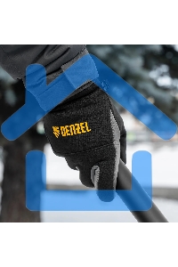 Перчатки универсальные Denzel 68087 искусственный мех, работа с сенсорным экраном, размер 9