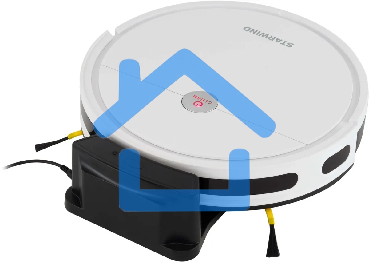 Робот-пылесос Starwind SRV4575 белый, 15 Вт, 2000 мА·ч Li-Ion, уборка влажная/сухая, пылесборник контейнер 0.3 л