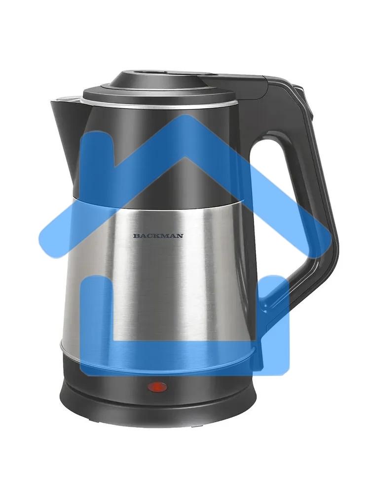 Чайник электрический BACKMAN BM-TEA 727 2,3 л, 2200 Вт, серебристый/черный