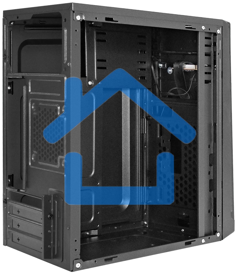 Компьютерный корпус Minitower ExeGate BAA-106-UNS450 (mATX, БП UNS450 с вент. 12см, 2*USB, аудио, черный)