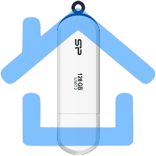 Флешка USB R/W 128 Gb Silicon Power Blaze B32, USB 3.2, белый