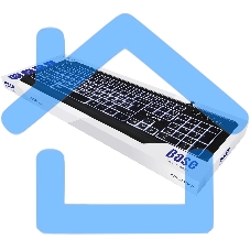 Клавиатура Qumo office BASE K59, проводная, 104 клавиши, подсветка белого цвета, плетеный кабель, golden USB