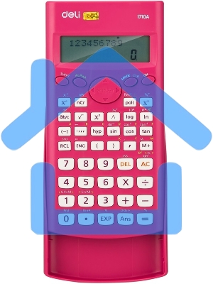 Калькулятор научный Deli E1710A/RED красный 10+2-разр.