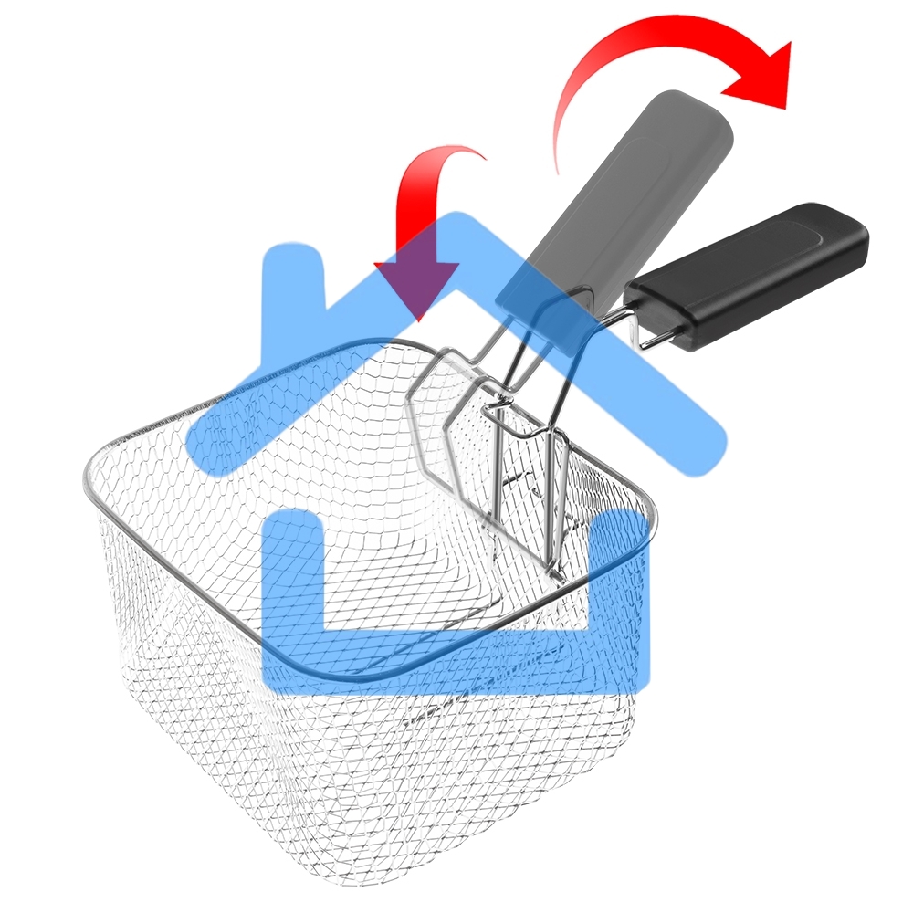 Фритюрница электрическая Tuarex AG-3501 черный/стальной, мощность 2000 Вт, сенсорное управление, объем масла 2,5 л, регулир. темп, 4 шт/уп.