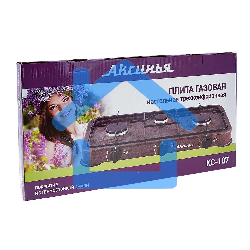 Настольная плита АКСИНЬЯ КС-107 трехконфорочная,коричневый